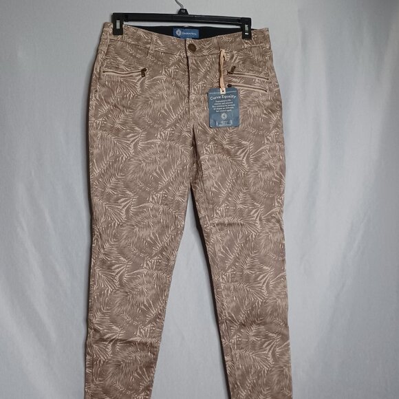 Democracy Pants Women's 12 Tan/Beige Ab Solution Booty Lifting Jegging NWT - Picture 1 of 7